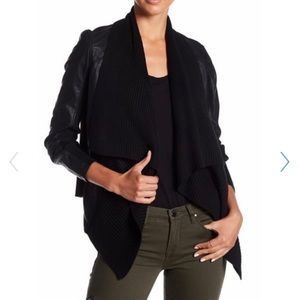 BlankNYC jacket with vegan leather sleeves